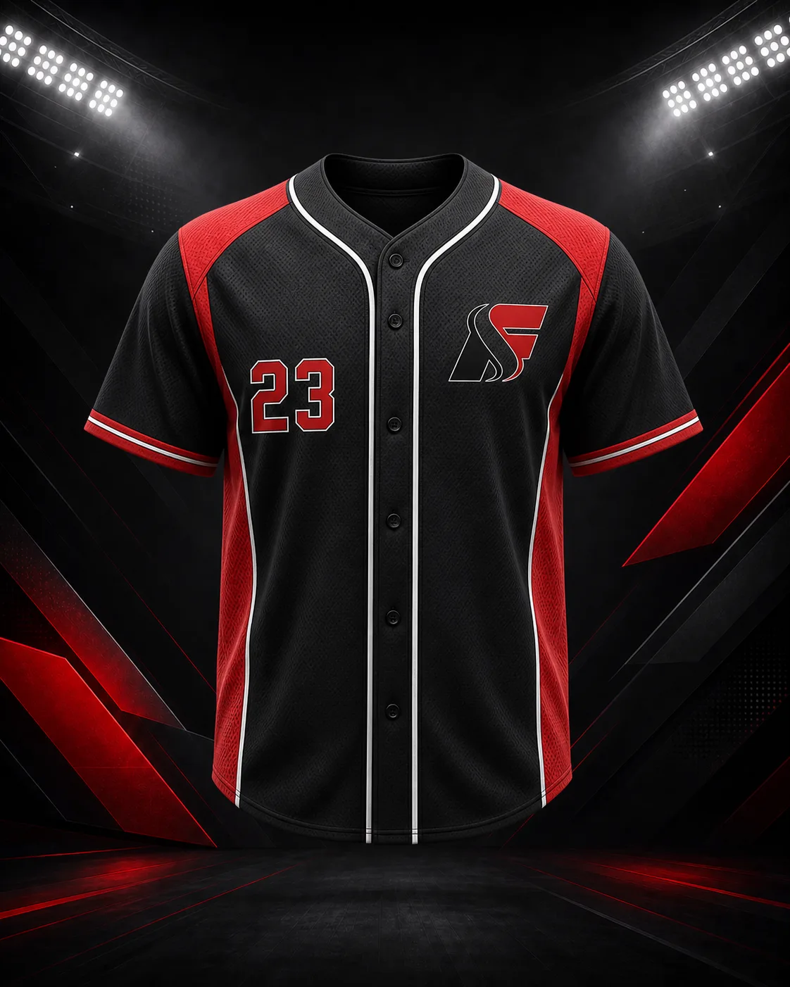 Full-Button Mesh Baseball Jersey