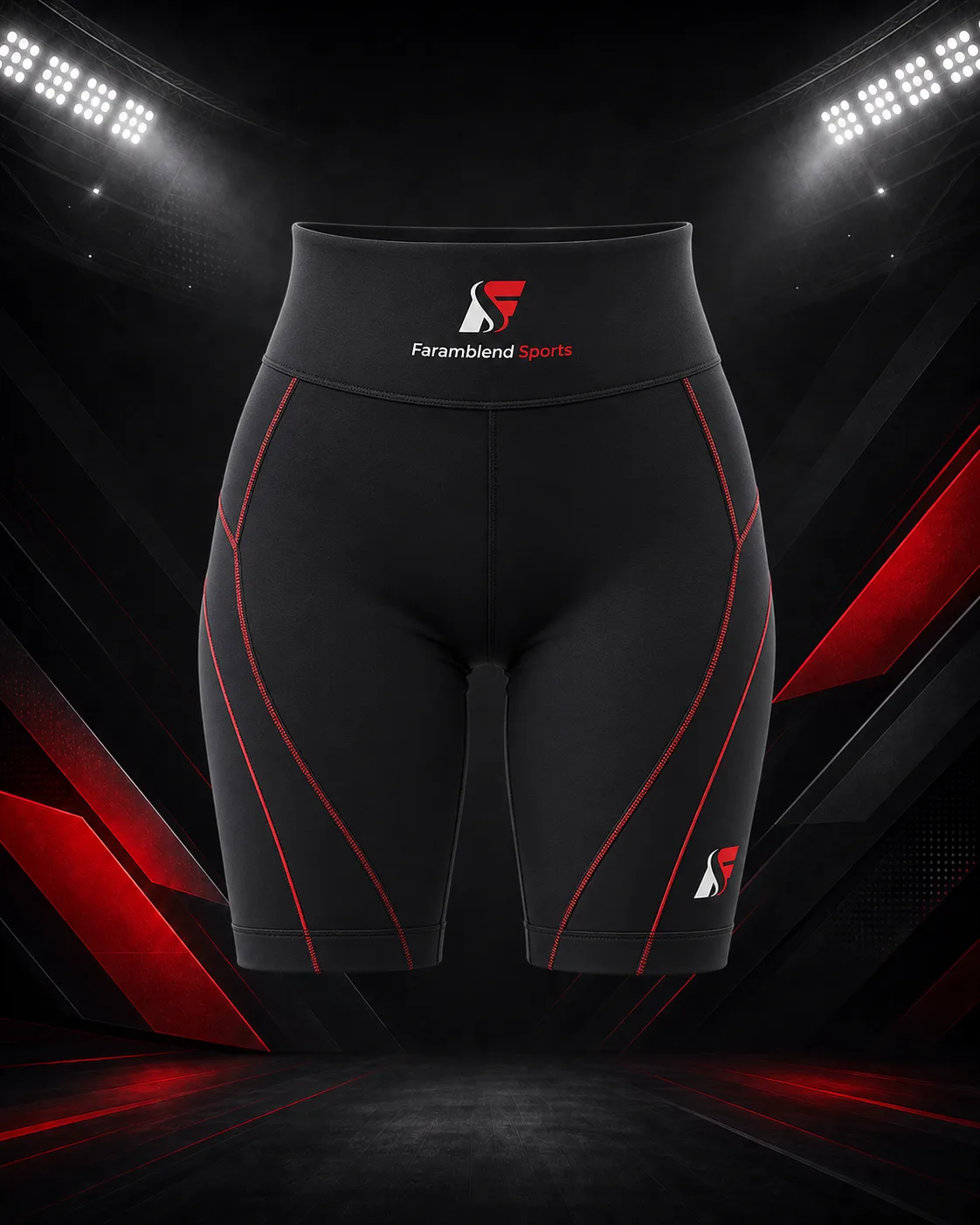 High-Rise Compression Bike Shorts — Custom Bike Shorts | Faramblend Sports
