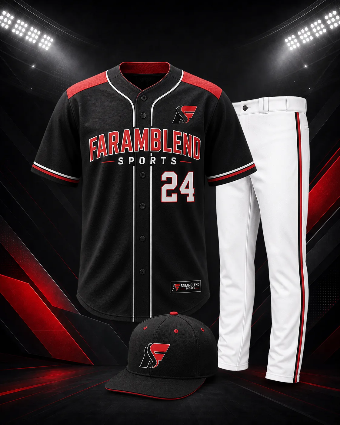 Premium Pro-Cut Baseball Uniform Set — Custom Baseball Uniforms / Team Sets | Faramblend Sports