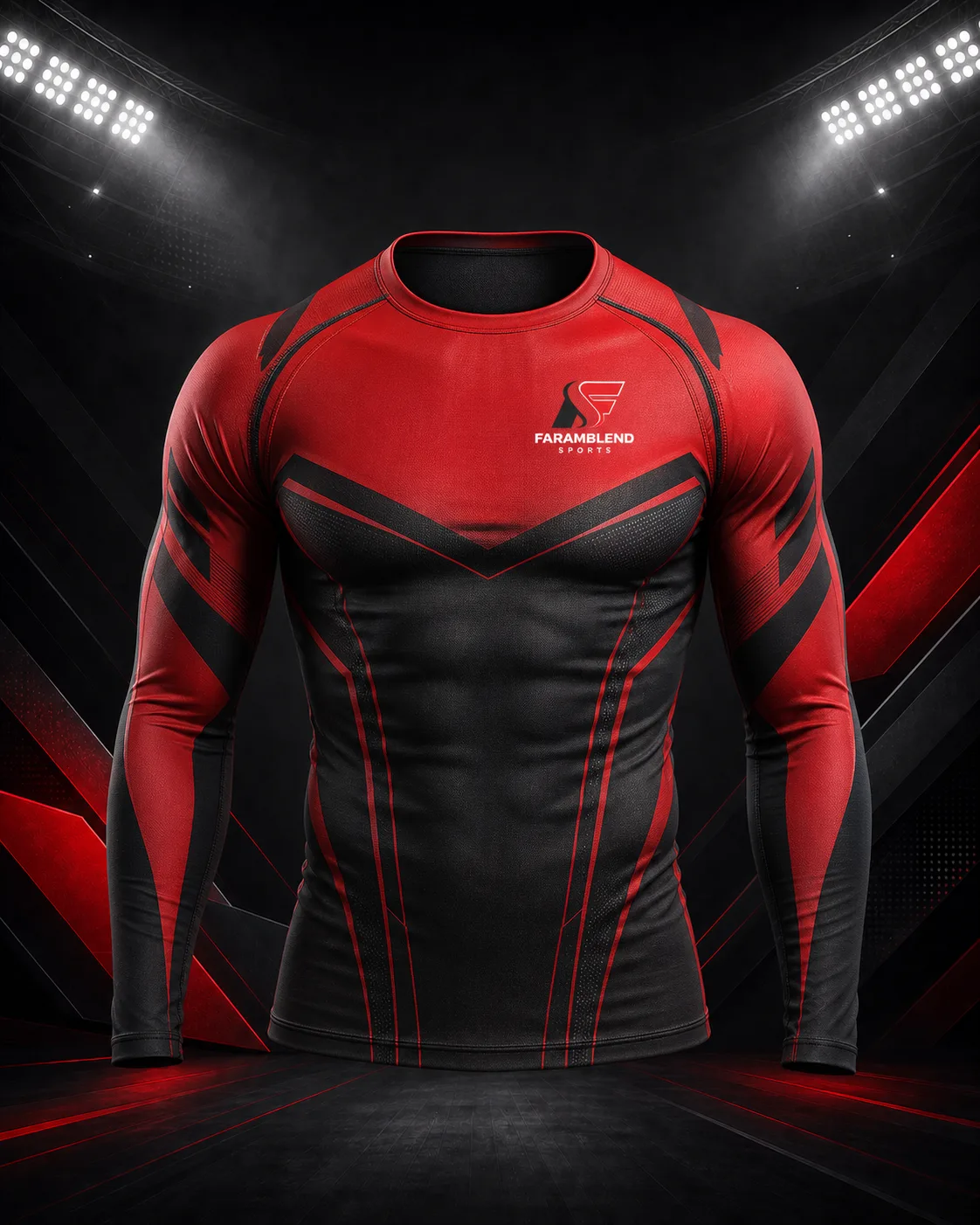Long-Sleeve Training Compression Top — Custom Compression Tops | Faramblend Sports