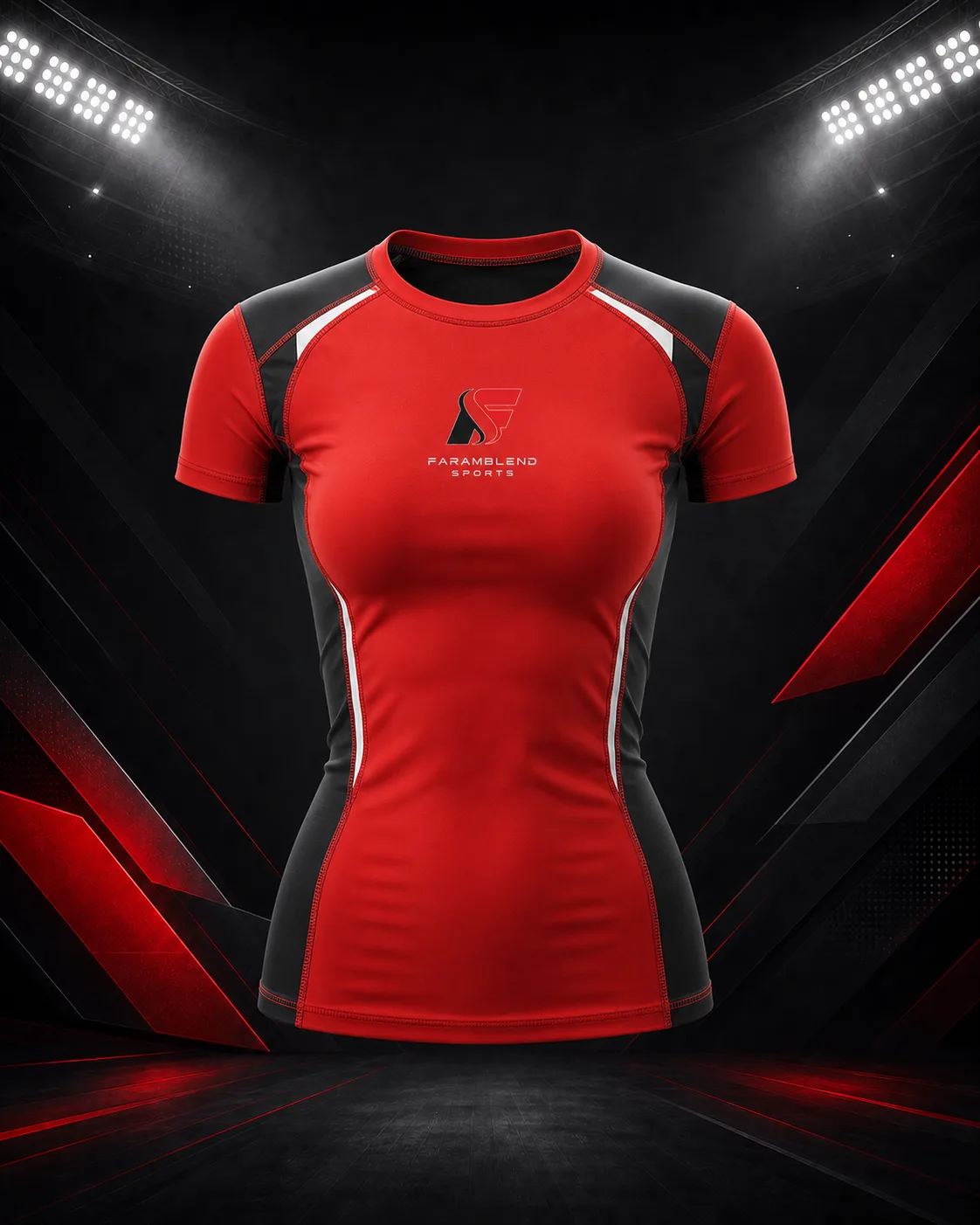 Women's Cut Compression Tee — Custom Compression Tops | Faramblend Sports