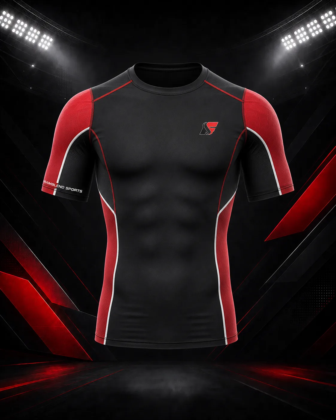 Short-Sleeve Football Compression Shirt — Custom Football Compression Wear | Faramblend Sports