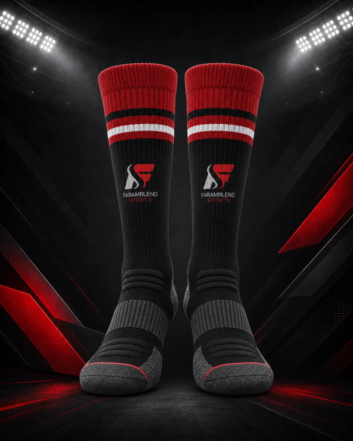 Cushioned Crew Football Socks — Custom Football Socks | Faramblend Sports