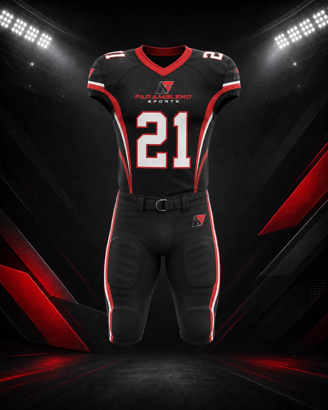 Matching Football Jersey-and-Pant Team Set — Custom American Football Uniforms / Team Sets | Faramblend Sports