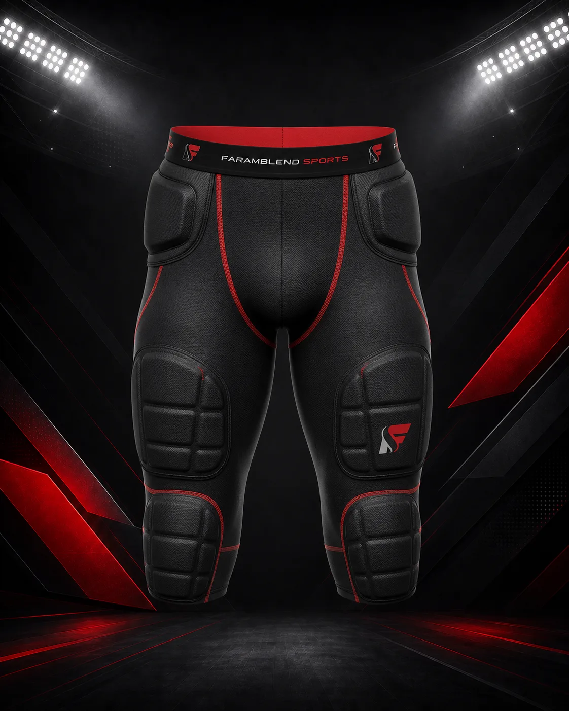 7-Pad Integrated Football Girdle — Custom Football Girdles | Faramblend Sports
