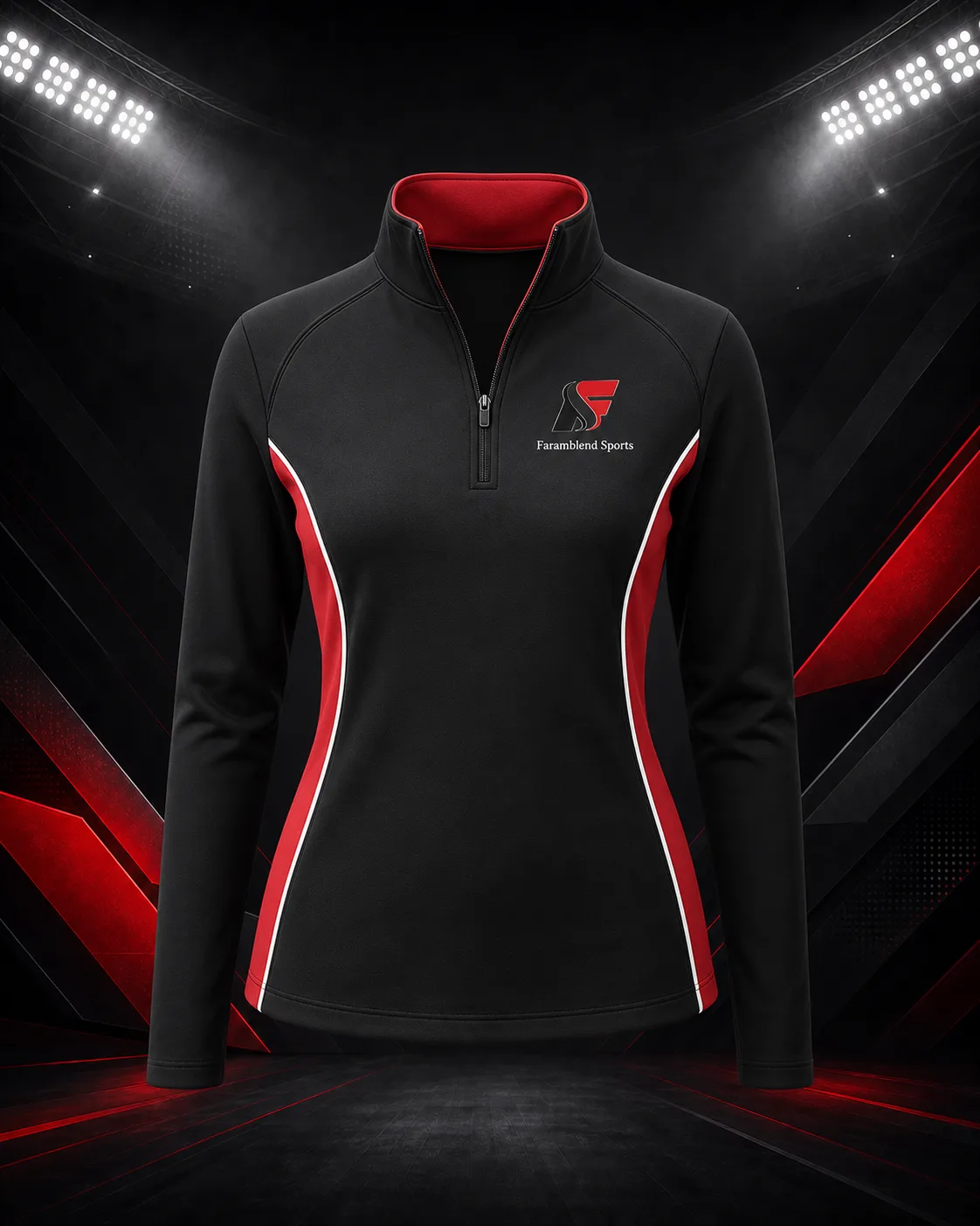 Women's Cut Quarter-Zip — Custom Quarter-Zip Pullovers | Faramblend Sports