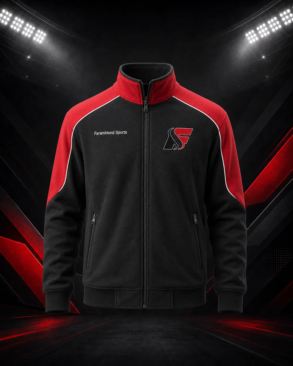 Full-Zip Fleece Wrestling Warm-Up Jacket — Custom Wrestling Warm-up Jackets | Faramblend Sports