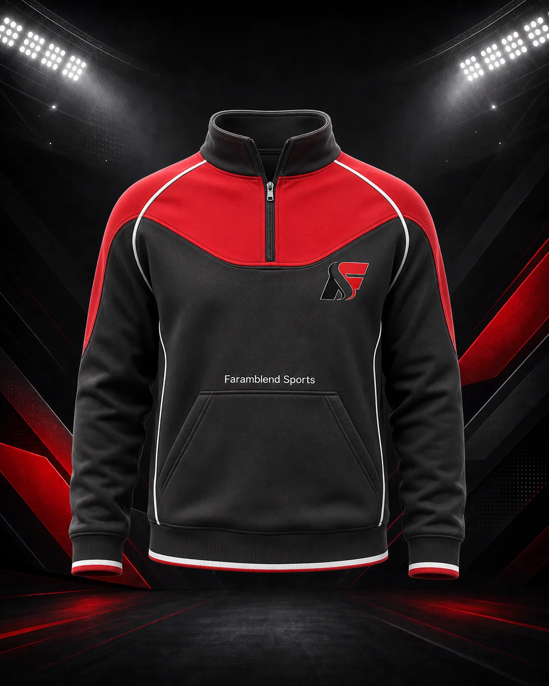 Pullover Half-Zip Wrestling Warm-Up Top — Custom Wrestling Warm-up Jackets | Faramblend Sports International