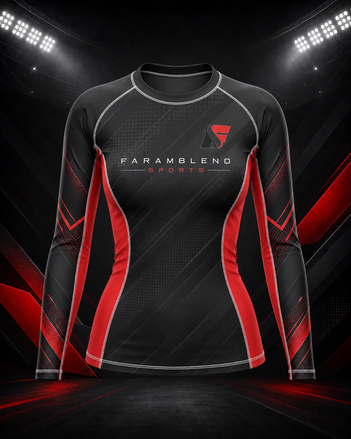 Women's Cut Rash Guard — Custom Rash Guards | Faramblend Sports