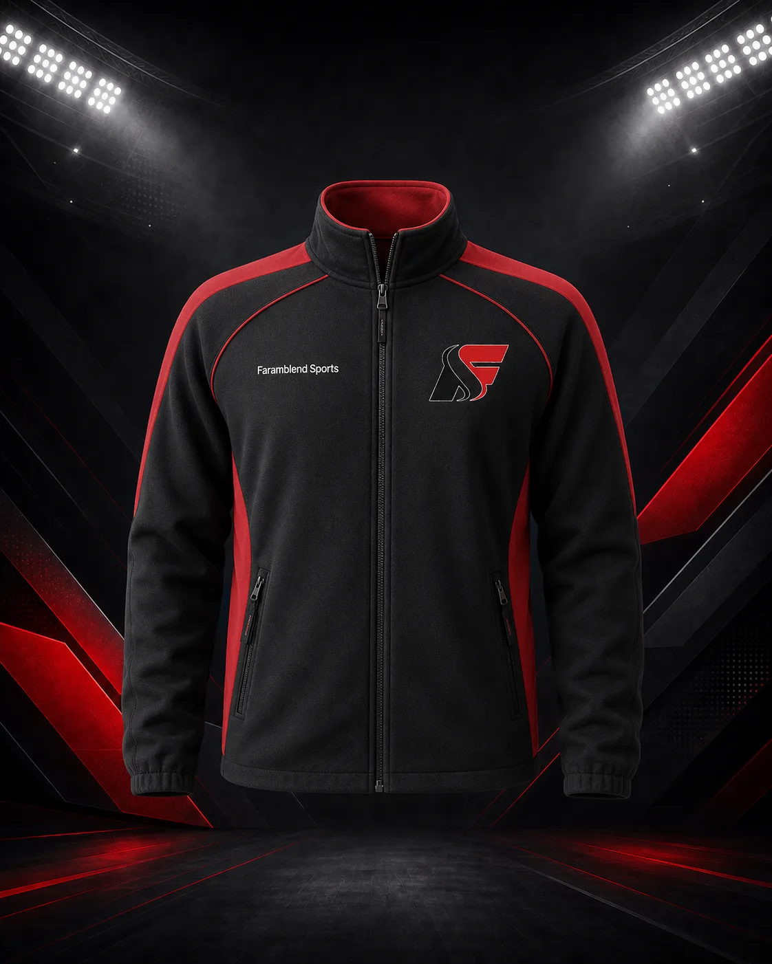 Full-Zip Fleece Team Jacket — Custom Football Jackets & Warm-ups | Faramblend Sports