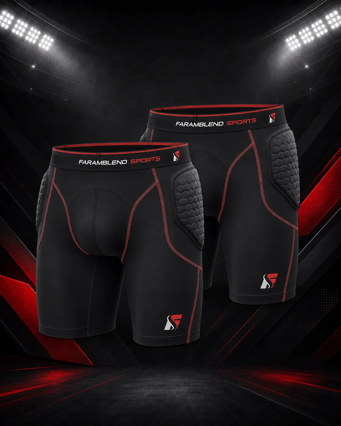 Two-Pack Sliding Shorts — Custom Sliding Shorts | Faramblend Sports International