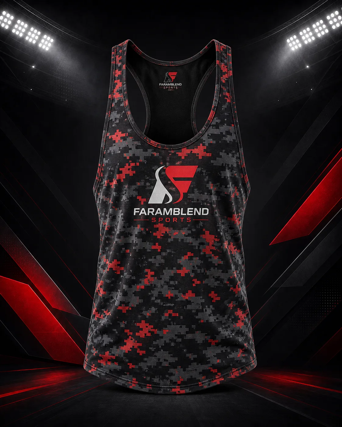 Camo Print Stringer Tank — Custom Stringer Tanks | Faramblend Sports