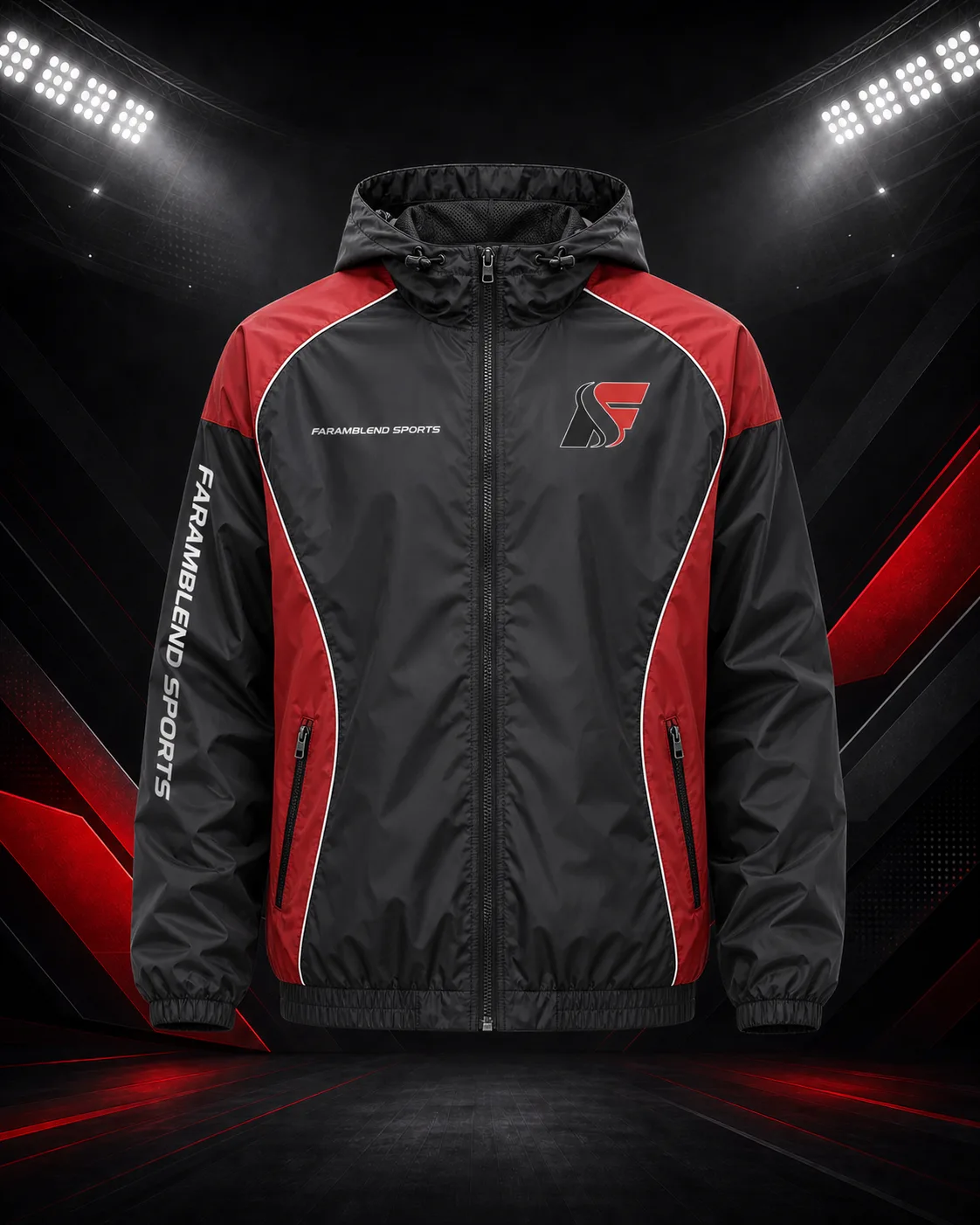 Hooded Windbreaker — Custom Windbreakers | Faramblend Sports