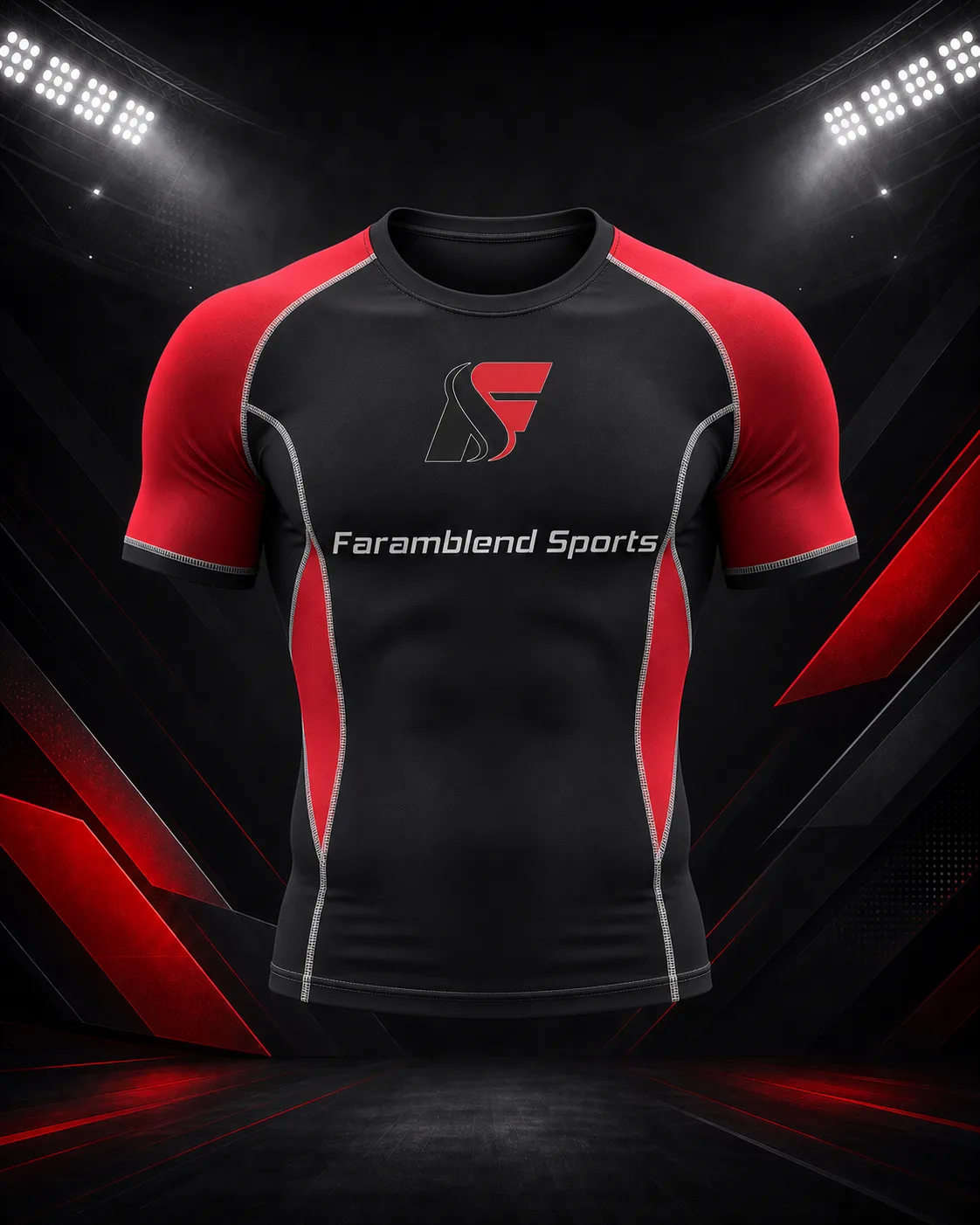 Short-Sleeve Wrestling Compression Shirt — Custom Wrestling Compression Wear | Faramblend Sports
