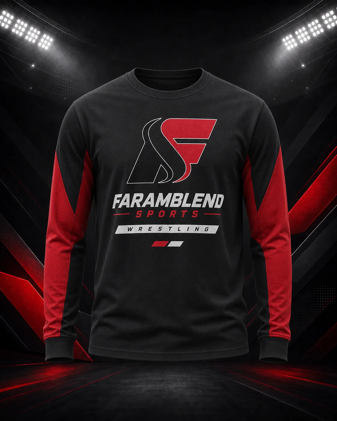 Long-Sleeve Wrestling Tee — Custom Wrestling T-Shirts | Faramblend Sports